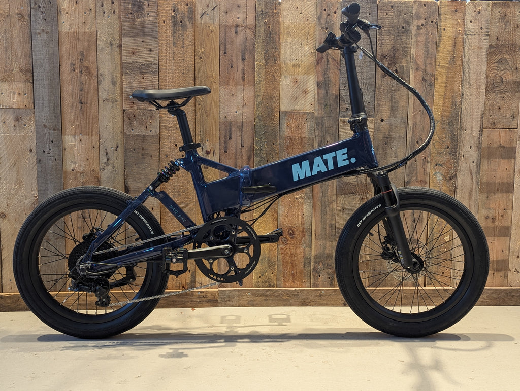 mate klapprad e bike Proper Shop MATE. Fusion Folding Electric Bike Blue Electric Bike Proper Bike Shop Rahmenhöhe:40cm Cube Electric Bikes Full Electric kick bikes