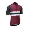 Lifecycles Leeds Bike ShopChapeau! Men's Tempo Short Sleeve Jersey Block Stripe - Wine/Midnight